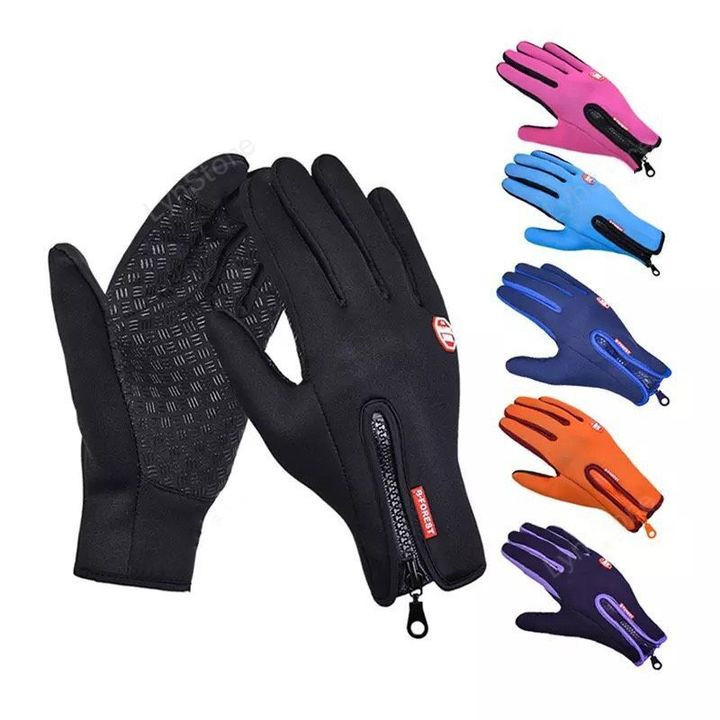 Winter Gloves Touch Screen Riding Motorcycle Sliding Waterproof Sports Gloves With Fleece - Image 4