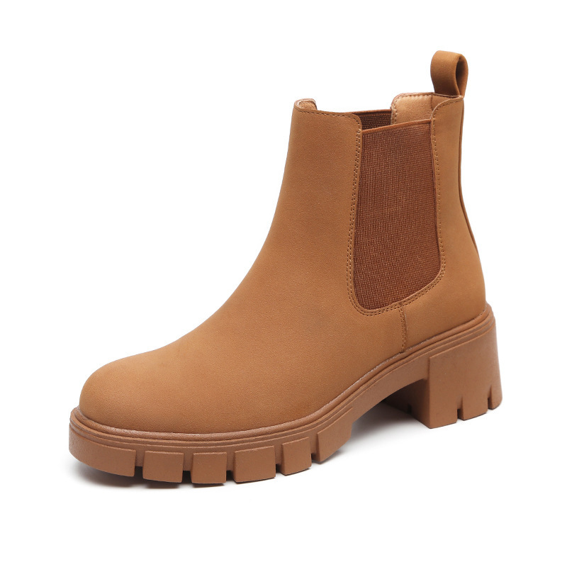 Women's Thick Bottom Suede Dr Martens Boots - Image 5