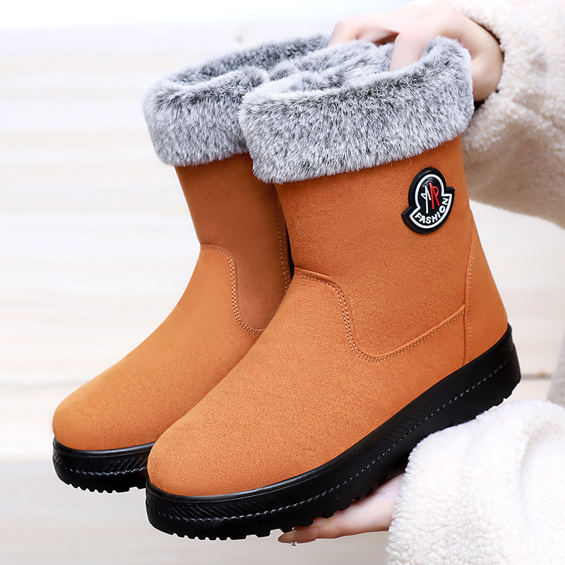 Cotton-padded Shoes With Velvet Women's Long Tube High-top Snow Boots - Image 9