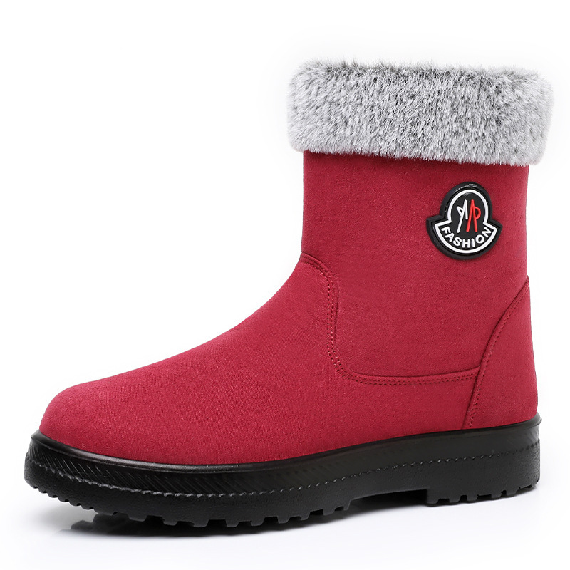 Cotton-padded Shoes With Velvet Women's Long Tube High-top Snow Boots - Image 3