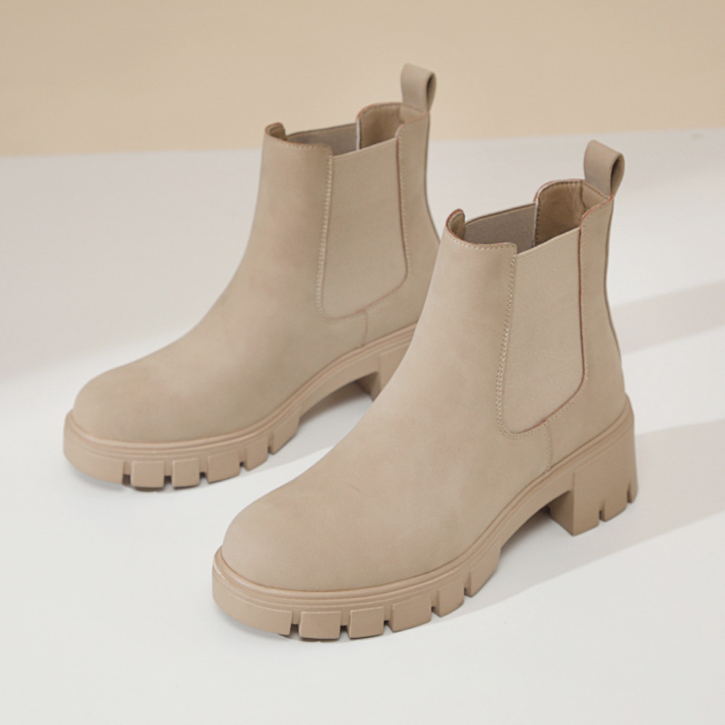 Women's Thick Bottom Suede Dr Martens Boots - Image 6