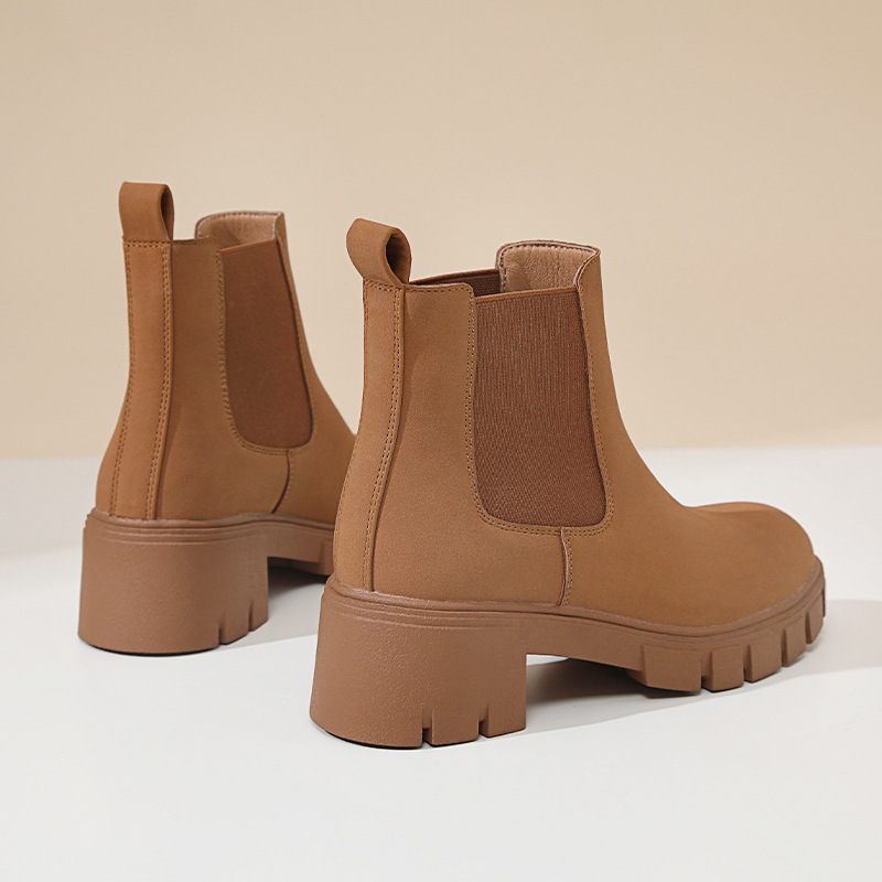 Women's Thick Bottom Suede Dr Martens Boots - Image 3