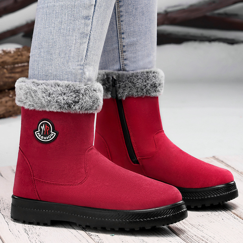 Cotton-padded Shoes With Velvet Women's Long Tube High-top Snow Boots - Image 10