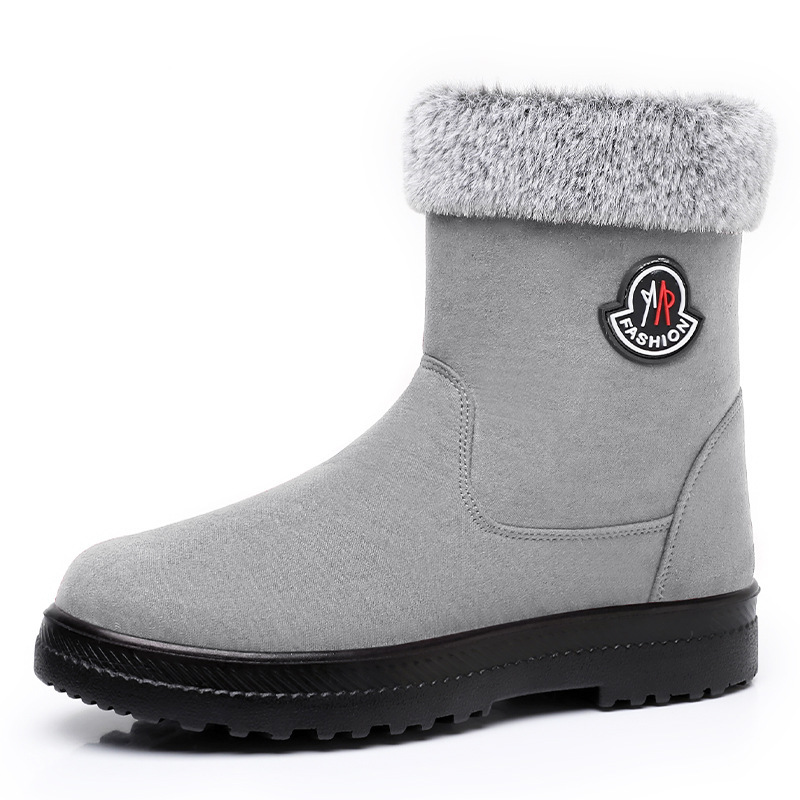 Cotton-padded Shoes With Velvet Women's Long Tube High-top Snow Boots - Image 6